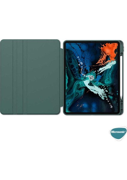 Apple iPad Pro 11 2021 3. Nesil Kılıf (A2377-A2459-A2301-A2460) Regal Folio Koyu Yeşil
