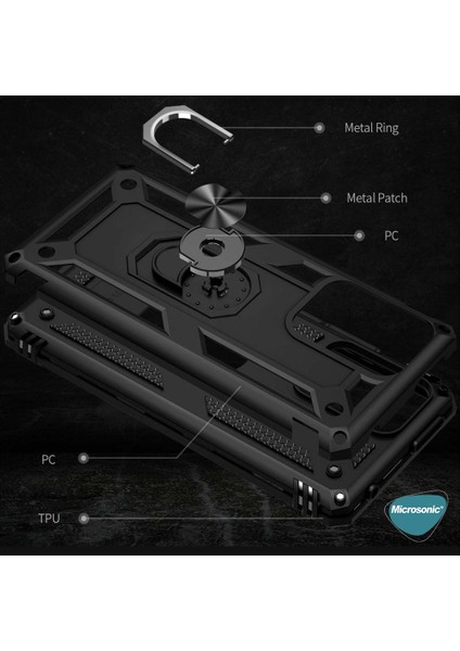 Xiaomi Mi 11T Pro Kılıf Military Ring Holder Rose Gold indirimleri