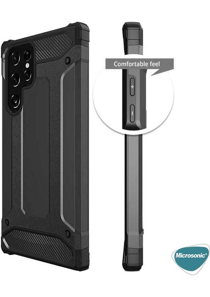 Samsung Galaxy S22 Ultra Kılıf Rugged Armor Rose Gold