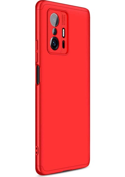 Xiaomi Mi 11T Pro Kılıf Double Dip 360 Protective Kırmızı