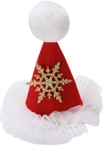 Sevimli Noel Saç Klip Şapkalar Pullu Peluş Saç Pins Saç Şekillendirici Hediye Kar Tanesi (Yurt Dışından) fiyatları