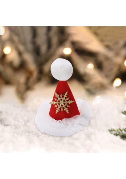 Sevimli Noel Saç Klip Şapkalar Pullu Peluş Saç Pins Saç Şekillendirici Hediye Kar Tanesi (Yurt Dışından) modelleri