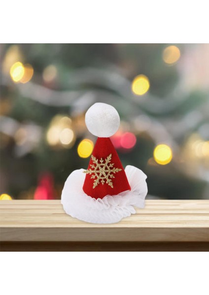Sevimli Noel Saç Klip Şapkalar Pullu Peluş Saç Pins Saç Şekillendirici Hediye Kar Tanesi (Yurt Dışından) fırsatları