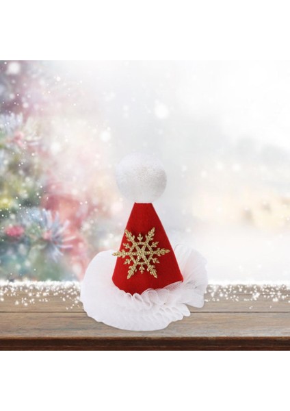 Sevimli Noel Saç Klip Şapkalar Pullu Peluş Saç Pins Saç Şekillendirici Hediye Kar Tanesi (Yurt Dışından) indirimleri