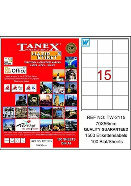 Laser Etiket 70X56 TW-2115