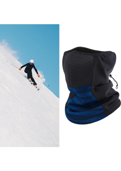 Baosity Kış Termal Balaclava Motosiklet Kayak Boyun Yüz Isıtıcı Maske Gaiter Mavi (Yurt Dışından)