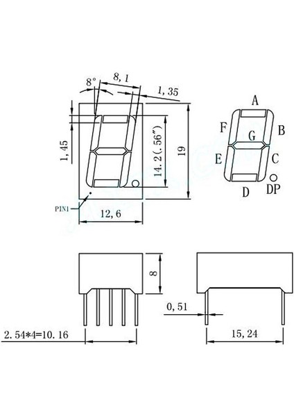 14MM Ortak Katot Display Kırmızı 5611AH