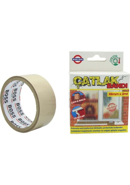 Boss Tape Pencere Pervaz Çatlak Kapama Bandı Çatı,baca,oluklar 38MMX2MT fiyatları
