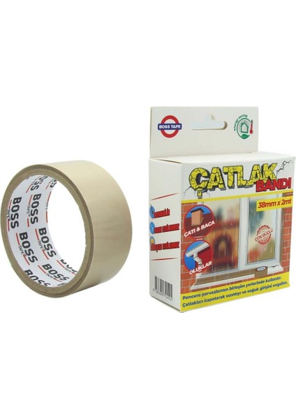 Boss Tape Pencere Pervaz Çatlak Kapama Bandı Çatı,baca,oluklar 38MMX2MT modelleri