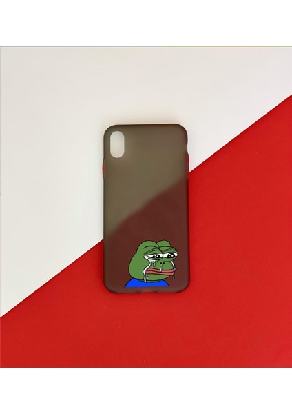 Kurbağa Pepe Tasarımlı Apple iPhone Xs Max Kılıf