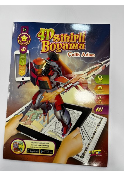 4d Sihirli Boyama Çelik Adam fiyatları