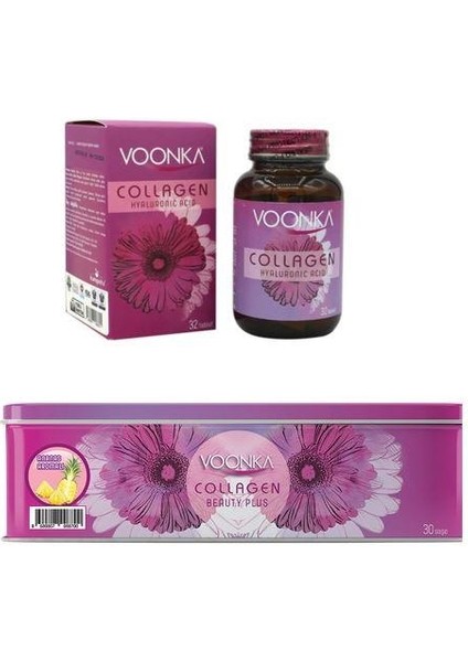 30 Şase Ananas + Collagen Beauty Hyaluronic Acid 32 Tablet