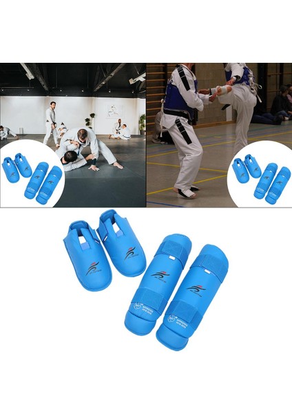 Shin Instep Koruyucular Martial Bacak Koruyucu Bacak Desteği Kickboks Pedleri Mma S Blue (Yurt Dışından)