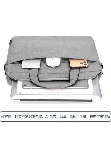 14.1 Taban Korumalı. Omuz Askılı Macbook Air-Pro Gri Laptop Çantası (Yurt Dışından) fırsatları