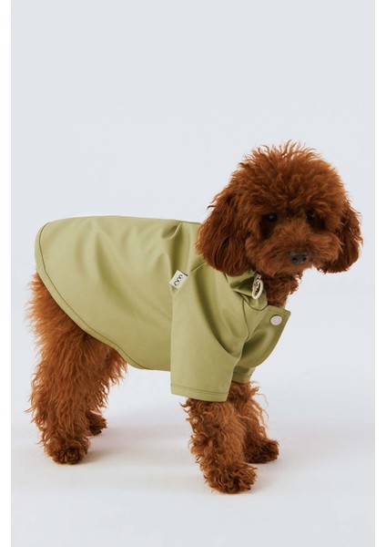 Çıtçıtlı Köpek Yağmurluk Yeşil 6