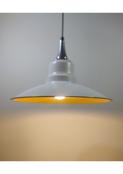 Modern Spor Metal Tekli Sarkıt Avize (Gümüş Askılı)