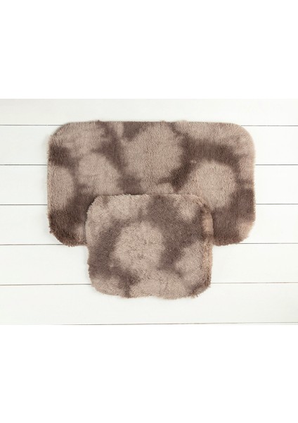 Damien 2'li Banyo Paspası - Kahverengi 60 x 100 Cm. + 50 x 60 Cm. modelleri