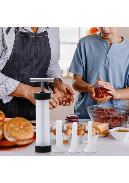 Sosis Maker Et Stuffer Sosisli Sosisli Doldurma Makinesi ile 3 Dolum Memeleri (Yurt Dışından)