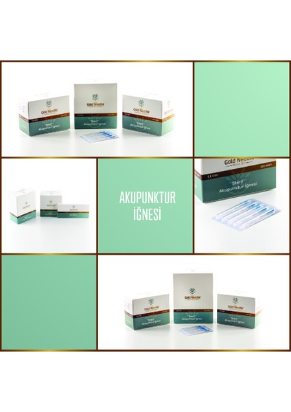 Gold Needle Akupunktur Iğnesikuru Iğne,Acupuncture Needle 0.25*40mm