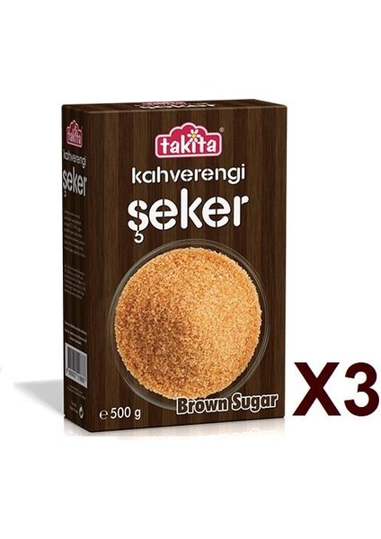 Kahverengi Toz Şeker 500 gr x 3