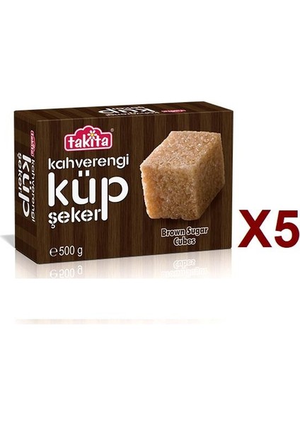 Kahverengi Küp Şeker 500 gr x 5