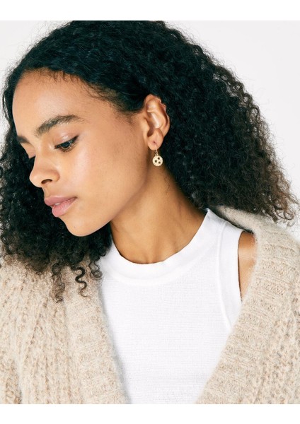 Kesme Yıldız Para Halkaları Altın