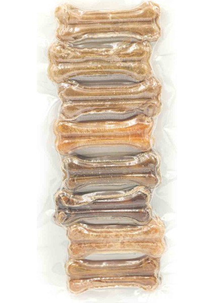 Doğal Köpek Pres Kemiği Naturel 8 Adet 7cm Küçük Irk ve Yavru Köpekler Için 20-25 gr