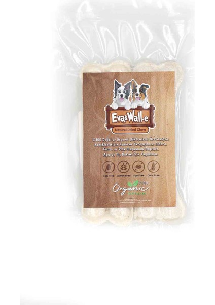 Doğal Köpek Pres Kemiği Beyaz 2' Li 13CM Orta Irk ve Küçük Irk Köpekler Için 80 gr