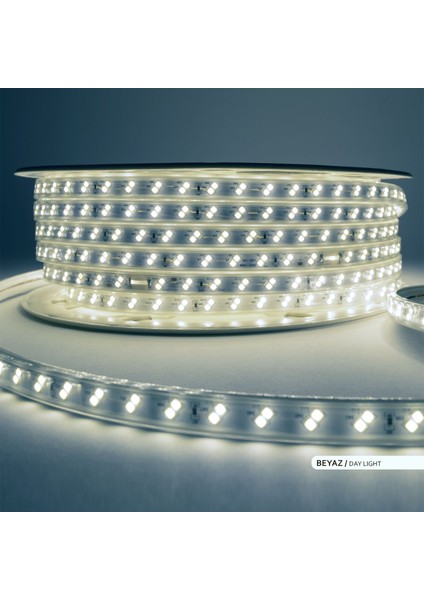 120 LED li Şerit LED 6500K Beyaz Işık 220V 6W modelleri