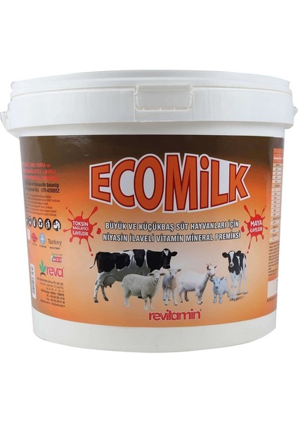 Revitamin Eco Milk Büyük ve Küçükbaş Hayvan Vitamin Mineral Premiks