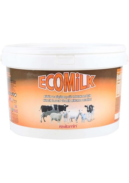 Revitamin Eco Milk Büyük ve Küçükbaş Hayvan Vitamin Mineral Premiks