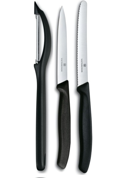 Yan SOYACAK-10CM Düz-11 cm 3 Lü Set Siyah