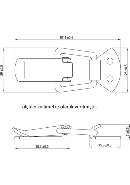 Küçük Mandal Kilit Kod: 41-068 Krom