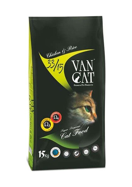 Vancat Tavuklu Pirinçli Yetişkin Kedi Maması 15 Kg-Zoo