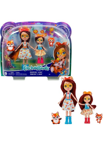 Enchantimals Kız Kardeş Bebekler Serisi HCF79-HCF81 Lisanslı Ürün