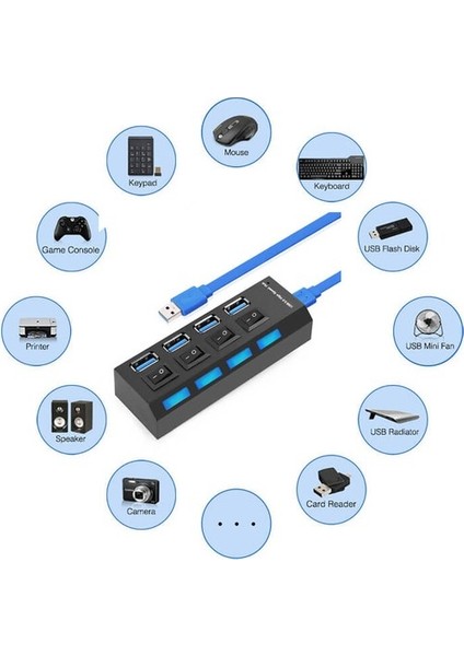 2070 4 Port Hub USB 3.0 Çoğaltıcı Çoklayıcı