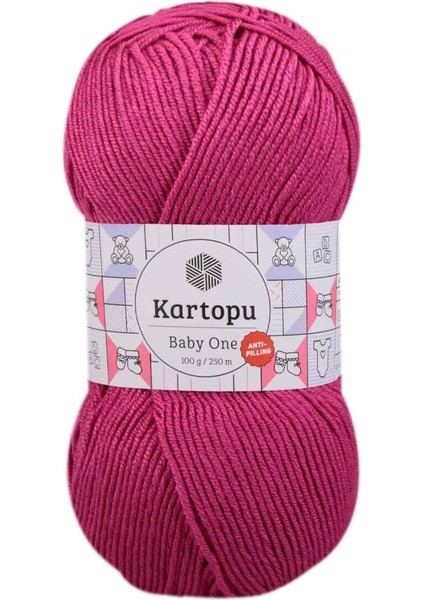 Baby One El Örgü Ipi 100 gr | Fuşya K245