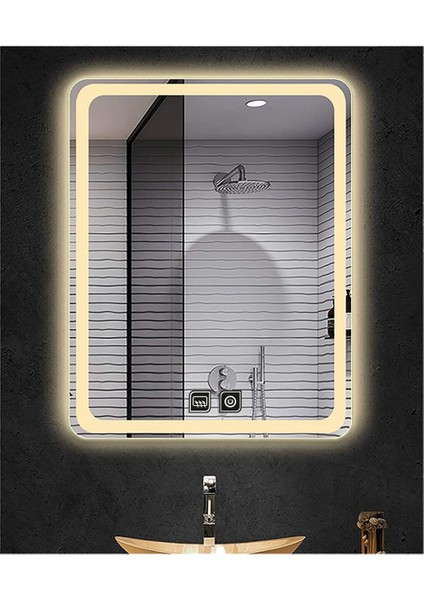 75 x 105 cm Dokunmatik Tuşlu Buğu Çözücü Ledli Banyo Aynası Dekoratif Ayna modelleri