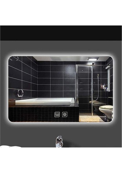 65 x 90 cm Dokunmatik Tuşlu Buğu Çözücü Ledli Banyo Aynası Dekoratif Ayna indirimleri