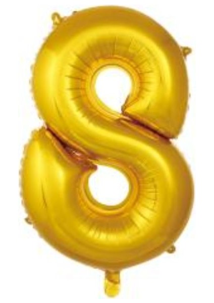 40'' 100 cm Altın Gold Folyo Rakam Balon 8