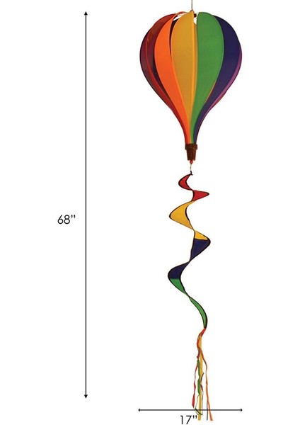 4 Adet 55 '' Sıcak Hava Balonu Windsock Rüzgar Spinner Çim Festivali Bahçe Dekor (Yurt Dışından)