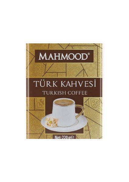 Mahmood Coffee Türk Kahvesi Teneke Kutu 220 gr Türk Kahvesi 2 Li