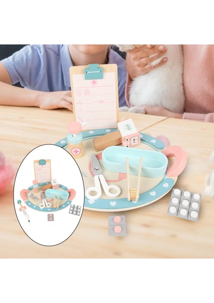 11 Adet / Takım Ahşap Doktor Hemşire Seti Rol Oyna Set Eğitici Oyuncak Pretend (Yurt Dışından) modelleri