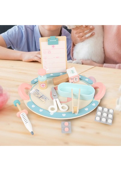 11 Adet / Takım Ahşap Doktor Hemşire Seti Rol Oyna Set Eğitici Oyuncak Pretend (Yurt Dışından) indirimleri