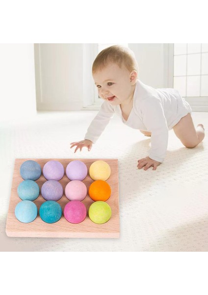 Çocuklar Ahşap Top Oyuncakları Numaraları Renk Erken Erken Eğitici Oyuncak Sayma (Yurt Dışından) modelleri