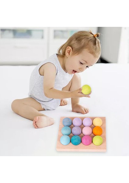 Çocuklar Ahşap Top Oyuncakları Numaraları Renk Erken Erken Eğitici Oyuncak Sayma (Yurt Dışından) fırsatları