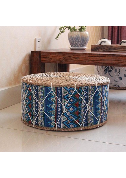 30cm Kilim Desen Yer Minderi - Mavi (Yurt Dışından)