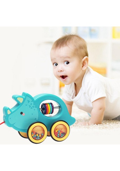 Hayvan Çekme Oyuncak Hışırtı Tekerlekler ile Oyuncak Push & Pull Oyuncaklar Triceratops Için Oyuncaklar (Yurt Dışından) fırsatları