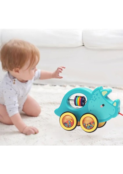 Hayvan Çekme Oyuncak Hışırtı Tekerlekler ile Oyuncak Push & Pull Oyuncaklar Triceratops Için Oyuncaklar (Yurt Dışından) indirimleri