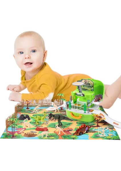 Dinozor Kiti Playmat Jurassic Sahne ile Oyun Mat 2 Ağaçlar Doğum Günü Hediyesi Için (Yurt Dışından)
